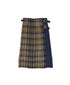 NOD2501PW ILISH LINEN LOW WAIST PLEATS WRAP SKIRT LENGTH 80cm