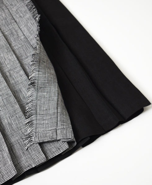 NOD2501PW ILISH LINEN LOW WAIST PLEATS WRAP SKIRT LENGTH 80cm