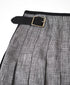 NOD2501PW ILISH LINEN LOW WAIST PLEATS WRAP SKIRT LENGTH 80cm