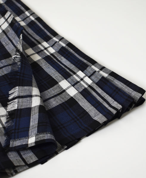 NOD2601 IRISH LINEN LOW WAIST ACCORDION LONG KILT LENGTH 80㎝ (WITH PIN)