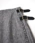 NOD2601 IRISH LINEN LOW WAIST ACCORDION LONG KILT LENGTH 80㎝ (WITH PIN)