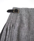 NOD2601 IRISH LINEN LOW WAIST ACCORDION LONG KILT LENGTH 80㎝ (WITH PIN)