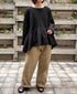 NMDS26231D 80s ORGANIC MICRO CHECK OVERDYE MINI PINTUCK PULLOVER