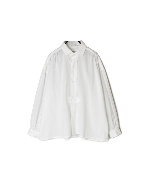 INAM2622 60s COTTON LAWN WASH WORK GATHERED SHIRT