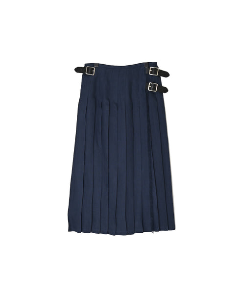 NOD0901 ILISH LINEN LOW WAIST PLEATS WRAP SKIRT LENGTH 80cm (WITH PIN)