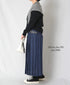 NOD0901 ILISH LINEN LOW WAIST PLEATS WRAP SKIRT LENGTH 80cm (WITH PIN)