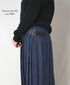 NOD0901 ILISH LINEN LOW WAIST PLEATS WRAP SKIRT LENGTH 80cm (WITH PIN)