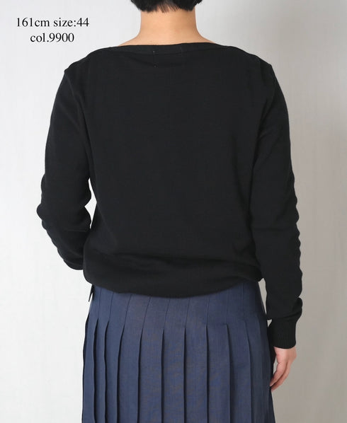 CHT2601 LONG SLEEVE BOAT NECK PULLOVER