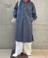 ISNAM2603CB NAVY (INDIGO) CHAMBRAY WORK GATHERED DRESS SHIRT