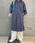 GNMDS2502FL 40s FRENCH LINEN DYED CANVAS 2TUCK WIDE EASY PANTS