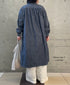 GNMDS2502FL 40s FRENCH LINEN DYED CANVAS 2TUCK WIDE EASY PANTS