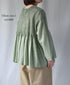 NMDS26233D 80s ORGANIC MICRO CHECK OVERDYE CREW-NECK BUTTON SHIRT WITH MINI PINTUCK