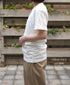 GMDSH2621 COTTON/LINEN SINGLE JERSEY CREW NECK T-SHIRTS