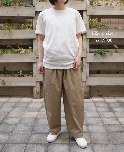 GMDSH2621 COTTON/LINEN SINGLE JERSEY CREW NECK T-SHIRTS