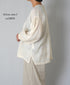 INMDS25012D AUTO LOOM COTTON/LINEN PLAIN OVERDYE BACK OPENING CREW-NECK SHIRT