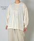 INMDS25012D AUTO LOOM COTTON/LINEN PLAIN OVERDYE BACK OPENING CREW-NECK SHIRT