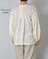 INMDS25012D AUTO LOOM COTTON/LINEN PLAIN OVERDYE BACK OPENING CREW-NECK SHIRT