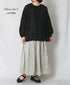 INMDS25012D AUTO LOOM COTTON/LINEN PLAIN OVERDYE BACK OPENING CREW-NECK SHIRT