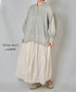 INMDS26012D 60s AUTOLOOM LINEN/COTTON PLAIN OVERDYE GATHERED SKIRT
