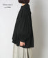 INMDS25011D AUTO LOOM COTTON/LINEN PLAIN OVERDYE FRILL COLLAR SHIRT WITH MINI PINTUCK