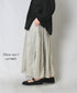 INMDS26012D 60s AUTOLOOM LINEN/COTTON PLAIN OVERDYE GATHERED SKIRT