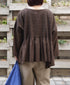 NMDS26231D 80s ORGANIC MICRO CHECK OVERDYE MINI PINTUCK PULLOVER