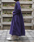 NMDS26234D 80s ORGANIC MICRO CHECK OVERDYE CREW-NECK BUTTON SHIRT MAXI DRESS WITH MINI PINTUCK