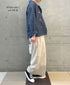 ISNAM2601CB NAVY (INDIGO) CHAMBRAY ROUND COLLAR DOUBLE JACKET
