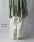GNMDS2502FL 40s FRENCH LINEN DYED CANVAS 2TUCK WIDE EASY PANTS