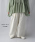 GNMDS2502FL 40s FRENCH LINEN DYED CANVAS 2TUCK WIDE EASY PANTS