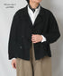 ISNAM2601D LINEN/COTTON PLAIN OVERDYE ROUND COLLAR DOUBLE JACKET