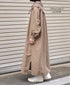ISNAM2603D LINEN/COTTON PLAIN OVERDYE WORK GATHERED DRESS SHIRT
