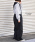 ISNAM2604D LINEN/COTTON PLAIN OVERDYE ADJUSTER TACK PANTS WITH SUSPENDERS