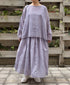 INMDS26022 HANDWOVEN COTTON/SILK SMALL GINGHAM CHECK DROP SHOULDER SMOCK