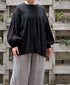 INMDS25012D AUTO LOOM COTTON/LINEN PLAIN OVERDYE BACK OPENING CREW-NECK SHIRT