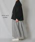 INMDS26026 HANDWOVEN COTTON/SILK SMALL GINGHAM CHECK GATHERED SKIRT