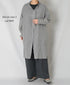INMDS26023 HANDWOVEN COTTON/SILK SMALL GINGHAM CHECK FRILL COLLAR LONG SHIRTS