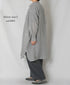 INMDS26023 HANDWOVEN COTTON/SILK SMALL GINGHAM CHECK FRILL COLLAR LONG SHIRTS