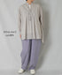 INMDS26025 HANDWOVEN COTTON/SILK SMALL GINGHAM CHECK 2 TUCK TAPERED EASY PANTS
