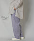 INMDS26025 HANDWOVEN COTTON/SILK SMALL GINGHAM CHECK 2 TUCK TAPERED EASY PANTS