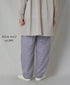 INMDS26025 HANDWOVEN COTTON/SILK SMALL GINGHAM CHECK 2 TUCK TAPERED EASY PANTS