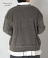 GNSL26031 LINEN/POLYESTER PILE V-NECK 1BUTTON CARDIGAN