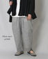 INMDS26025 HANDWOVEN COTTON/SILK SMALL GINGHAM CHECK 2 TUCK TAPERED EASY PANTS