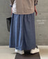 INAM2624CB DOBIE CHAMBRAY WASH PLEATED EASY SKIRT WITH LINING