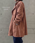 INHT2611CLD COTTON LINEN PLAIN OVERDYE STAND COLLAR DOUBLE BREAST JACKET