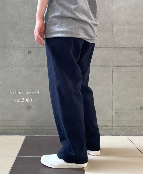 INHT2613CLD COTTON LINEN PLAIN OVERDYE EASY PANTS