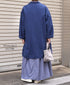 INAM2624CB DOBIE CHAMBRAY WASH PLEATED EASY SKIRT WITH LINING