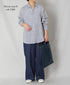 NVL1861LW 60s LINEN CHAMBRAY REGULAR COLLAR L/SL OVERSIZED SHIRT