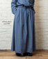 INAM2624CB DOBIE CHAMBRAY WASH PLEATED EASY SKIRT WITH LINING