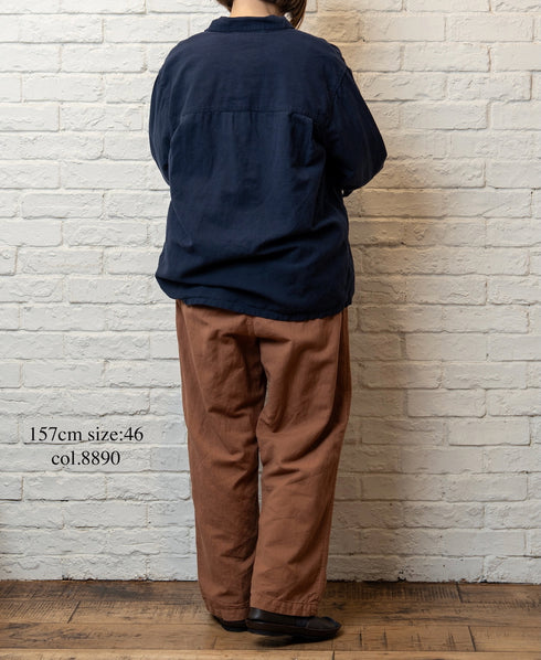 INHT2613CLD COTTON LINEN PLAIN OVERDYE EASY PANTS